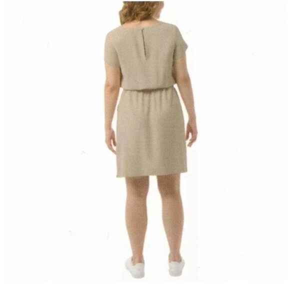 32 DEGREES COOL Twill Dress XXL Cream Beige Tan Pockets Adjustable Waist NWT - Picture 2 of 5